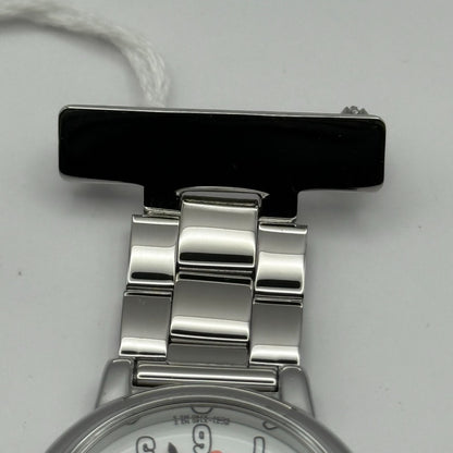 Lorus Ladies Quartz Fob Nurse Watch Floral Dial Steel Japan Working 29mm