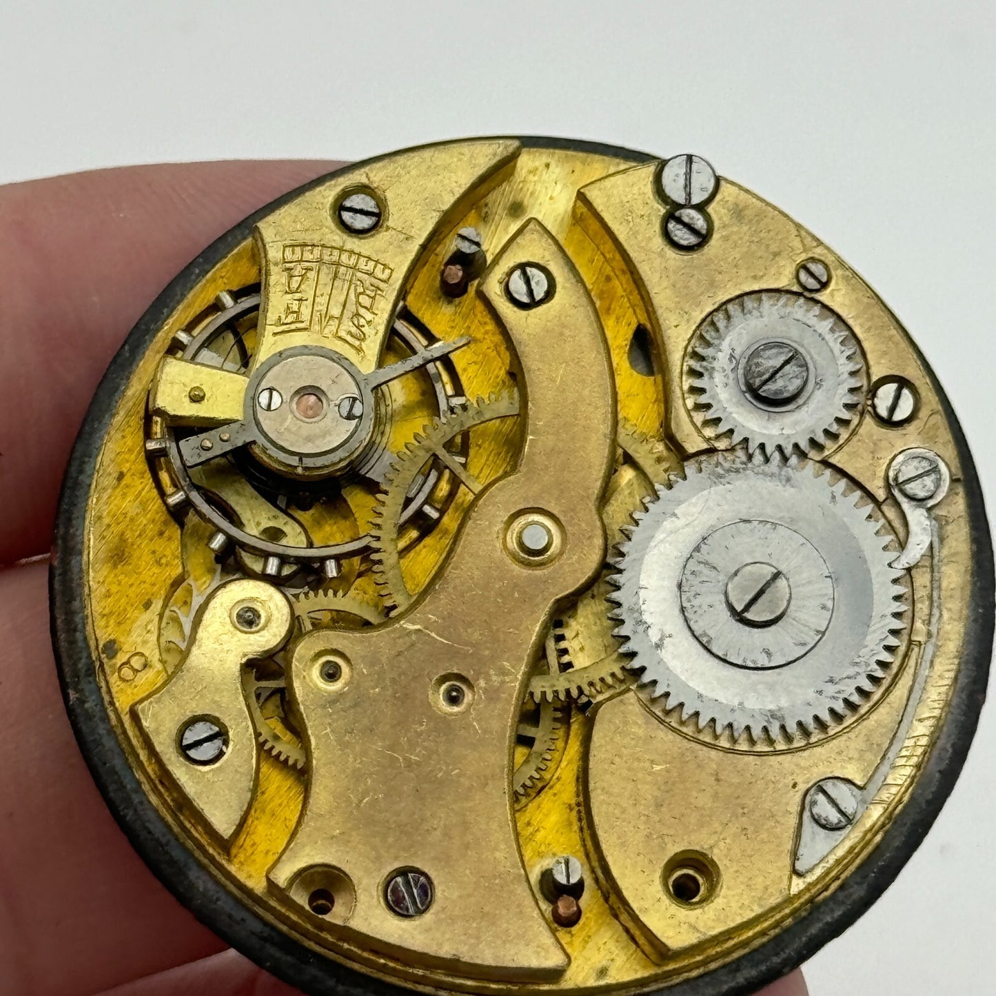 43.2mm Vintage Open Face Sub Seconds Balance Ok Pocket Watch Movement PARTS