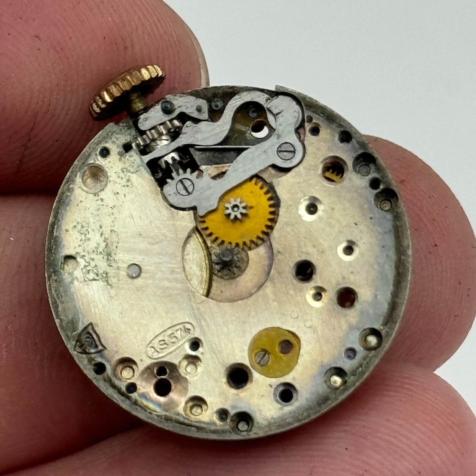 22mm AS 574 A Schild 15 Jewels Manual Wind Watch Movement Swiss Vintage PARTS