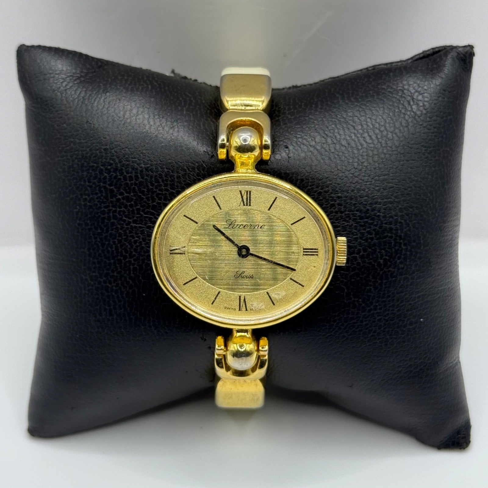 31mm Vintage Lucerne Swiss Gold Plated Manual Wind Bangle Watch PARTS / REPAIR