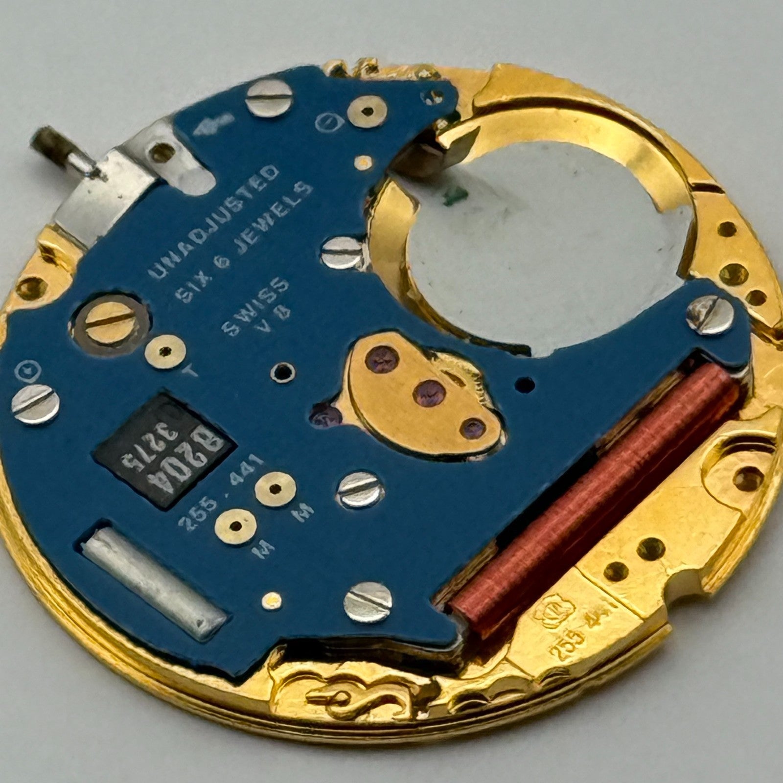 ETA 255.441 Quartz Watch Movement 6 Jewels Vintage Swiss Parts Repair 23.8mm