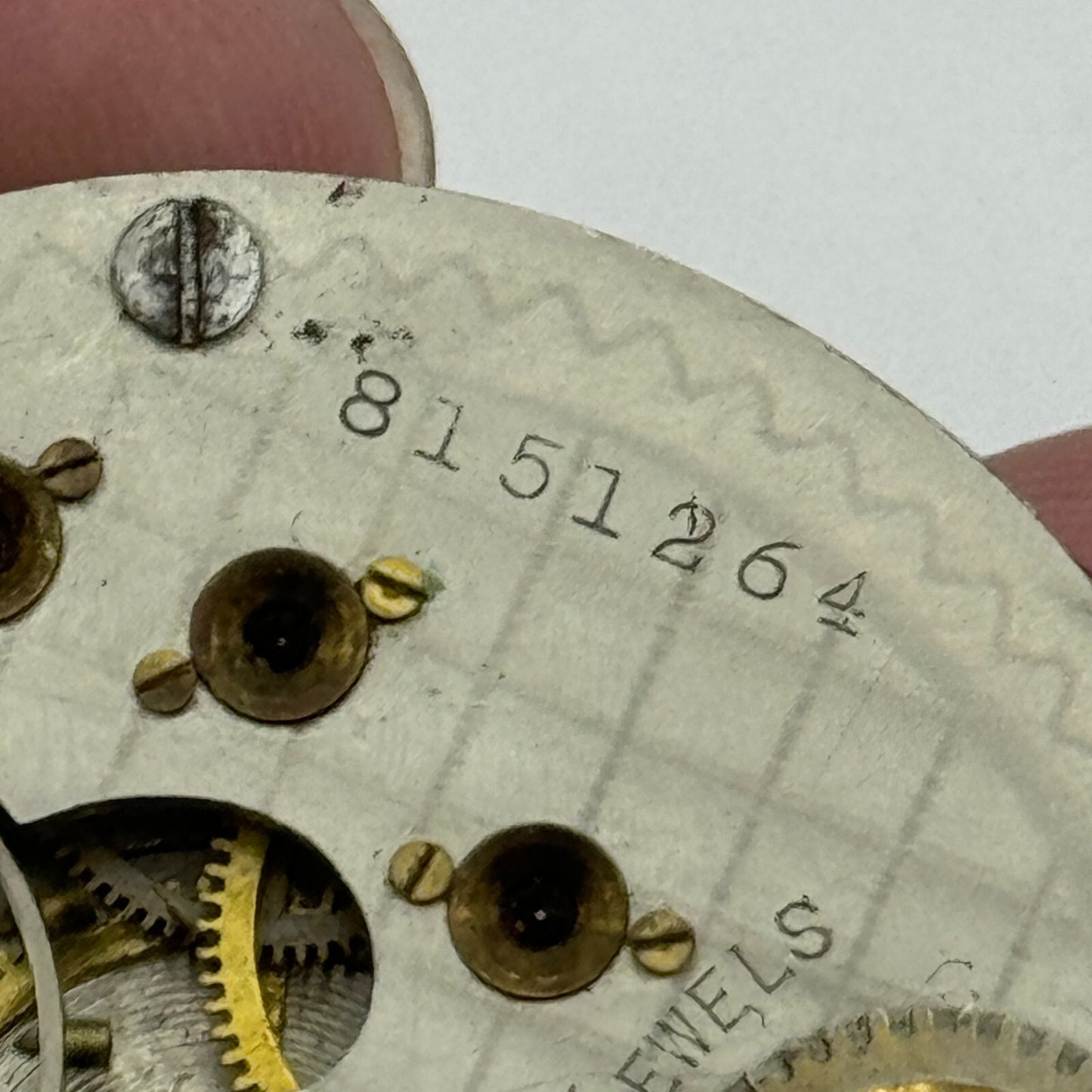 43.1mm Antique Remington USA 11 Jewels Hunter Pocket Watch Movement PARTS SPARES