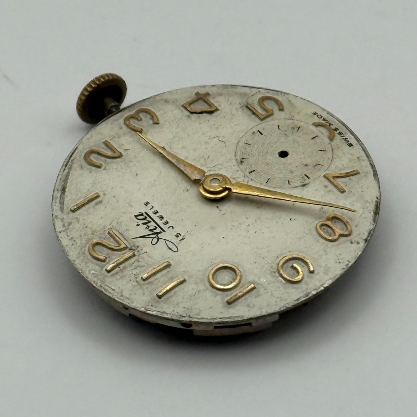 AS 1123 1124 Watch Movement Running Avia Manual Wind Vintage Parts Repair 23.5mm