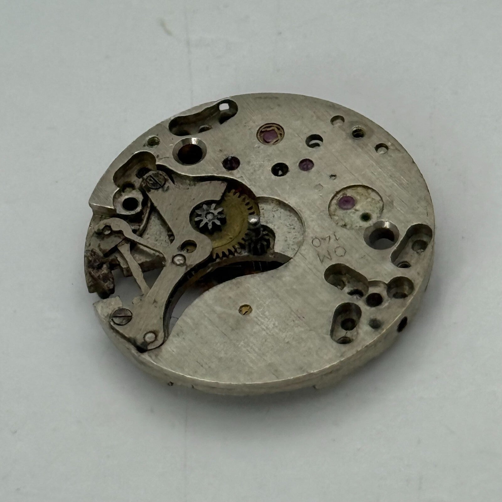 19.7mm Vintage OM Otto Meyer 140 Partial Manual Wind Watch Movement PARTS REPAIR