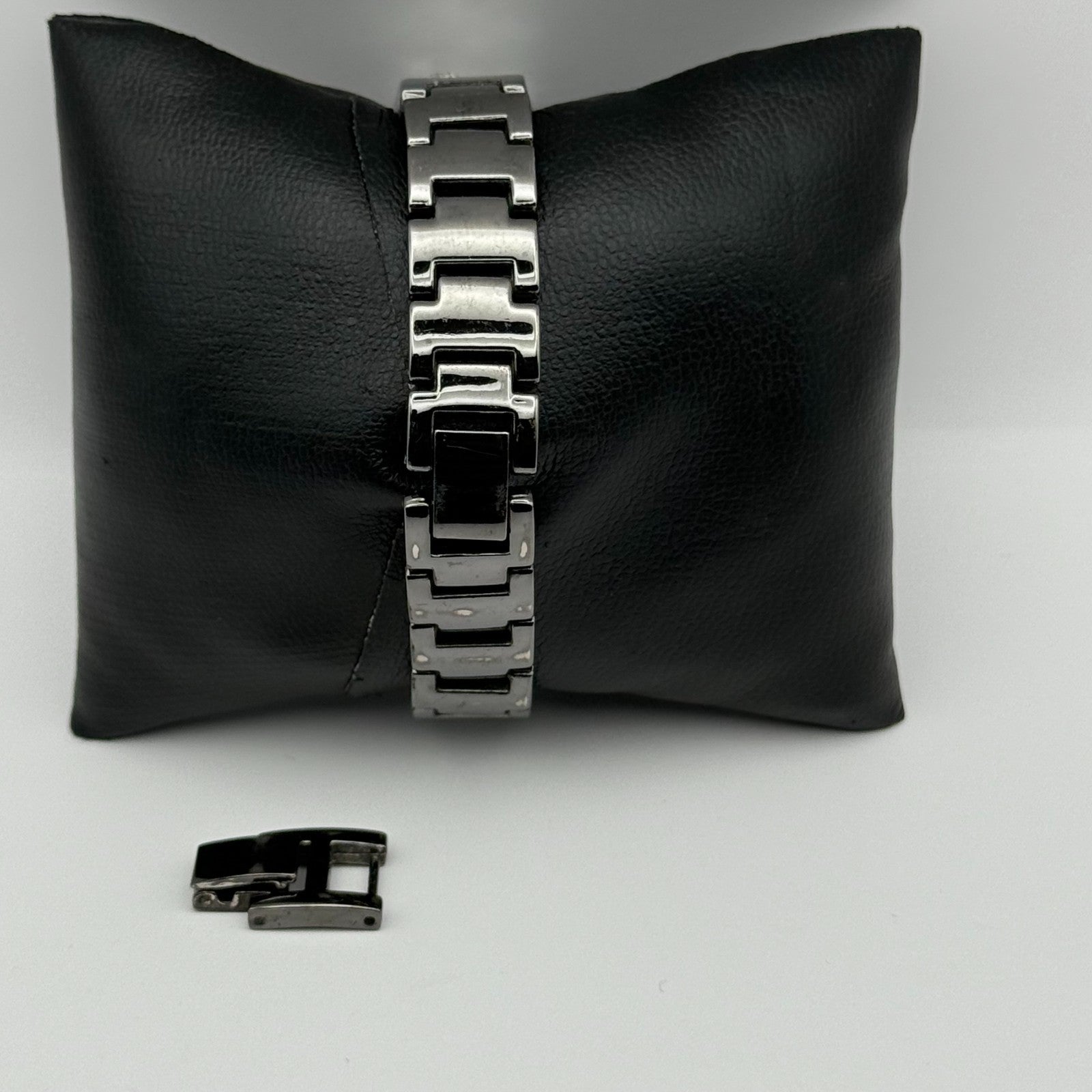 Lipsy London Ladies Quartz Watch Rectangular Black Dial Bracelet Working 22mm