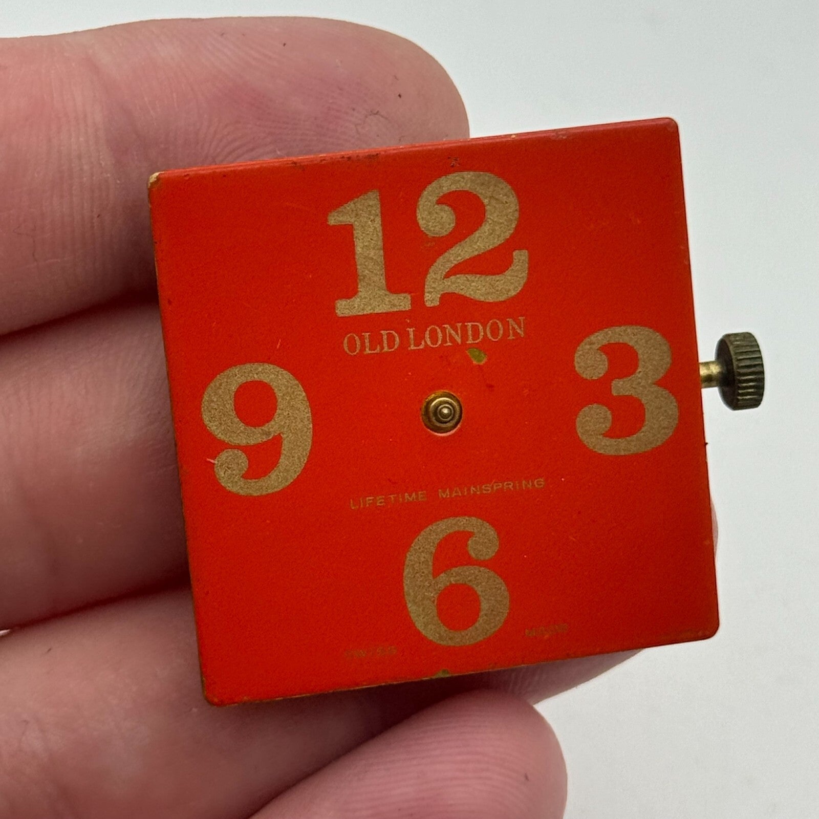 33.7mm Old London Desa 320 Manual Wind Swiss Watch Movement Dial Vintage PARTS