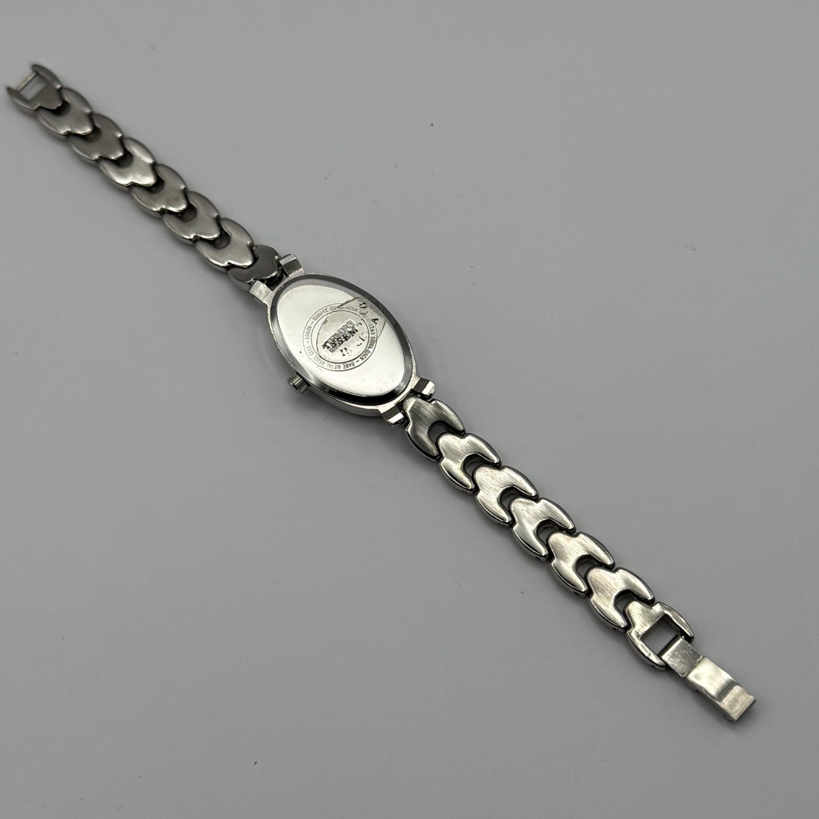 Censi Collection Tiempo Ladies Quartz Watch Silver Tone Chain-Link Working 18mm