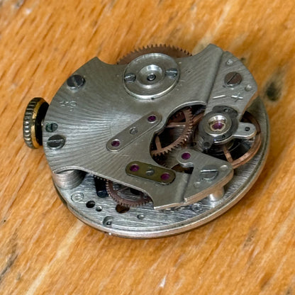 25mm Vintage Hinged Case Newmark Crescent England Nickel Chrome JD Watch PARTS