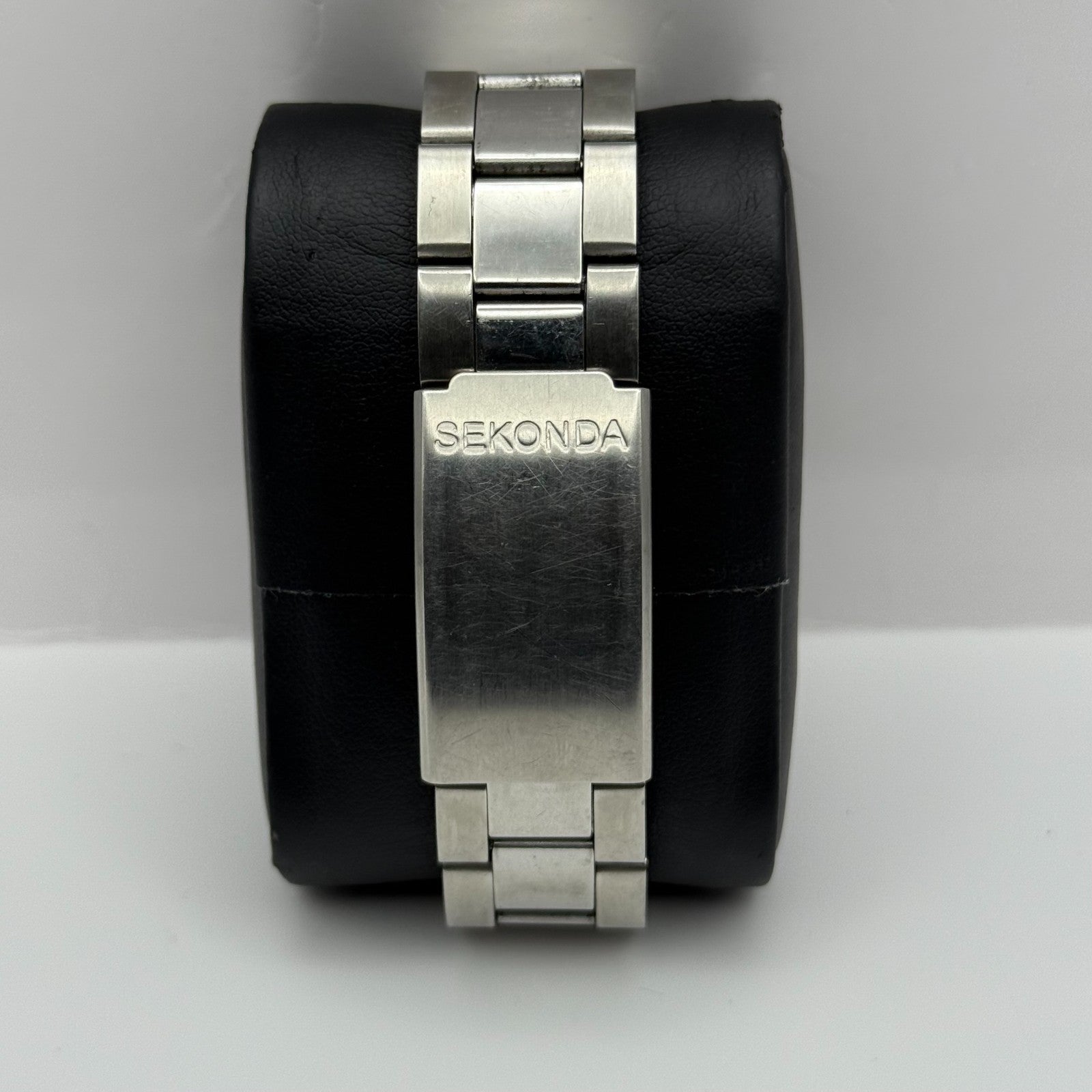 Sekonda Men's Quartz Watch Date Dial Silver Tone Bracelet 43mm PARTS REPAIR