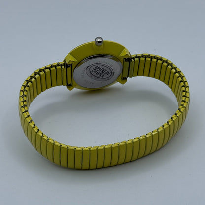 MAB Ladies Yellow Quartz Watch Stretch Band London Working 29mm New Battery