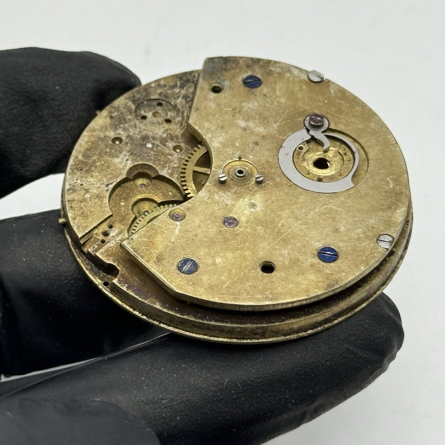 47.5mm Manual Wind Unidentified Key Wound Pocket Watch Movement FOR PARTS