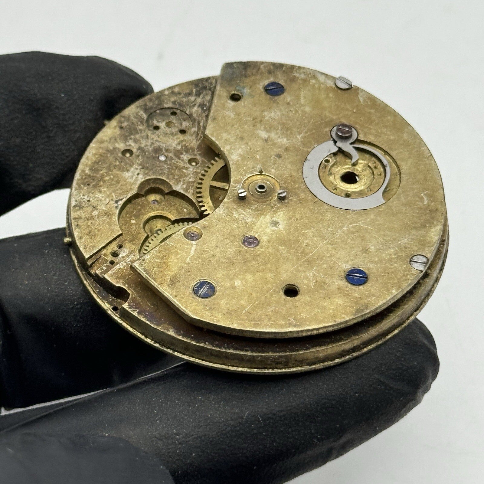 47.5mm Manual Wind Unidentified Key Wound Pocket Watch Movement FOR PARTS