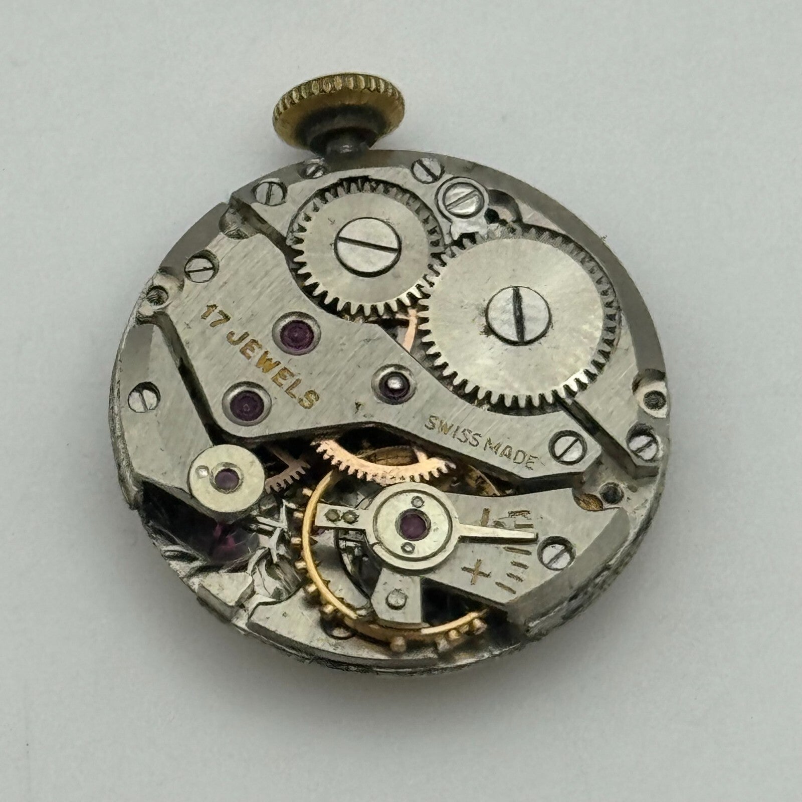 19.6mm Olma Ladies AS 970 Manual Wind Swiss Made 17 Jewels Watch Movement PARTS