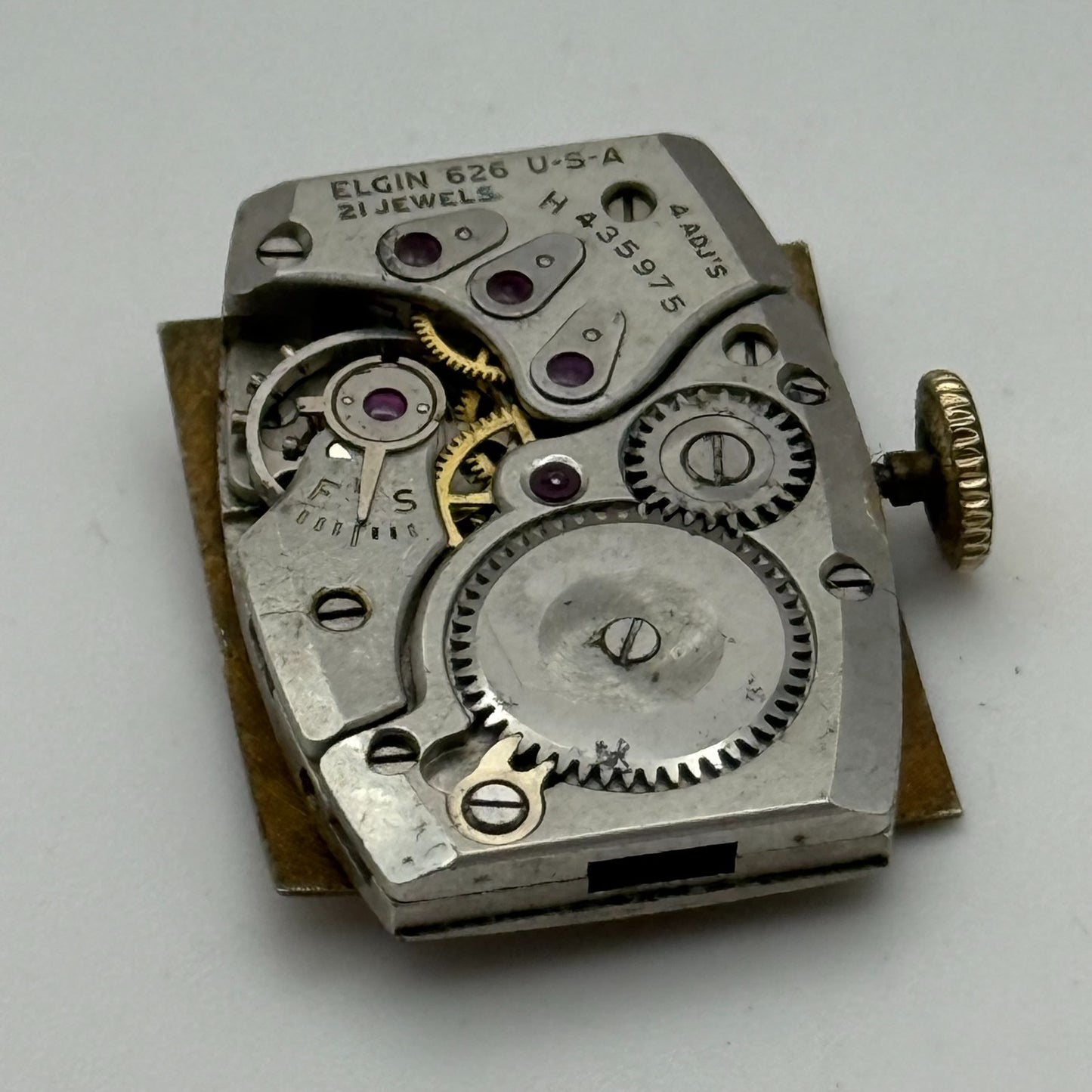 1950 Vintage 15/0s Lord Elgin 626 Model 2 American Watch Movement PARTS REPAIR