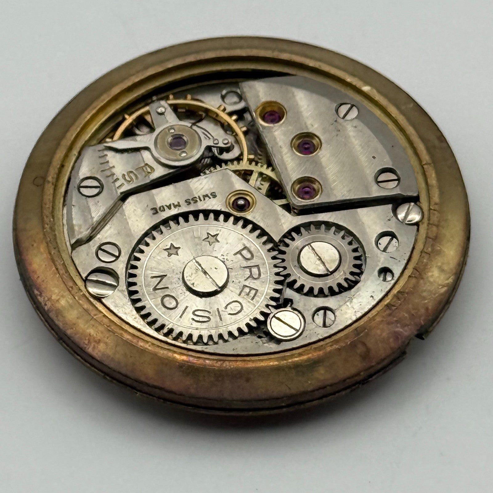 Mappin & Webb Precision Watch Movement Manual Wind Vintage Parts Repair 29.6mm