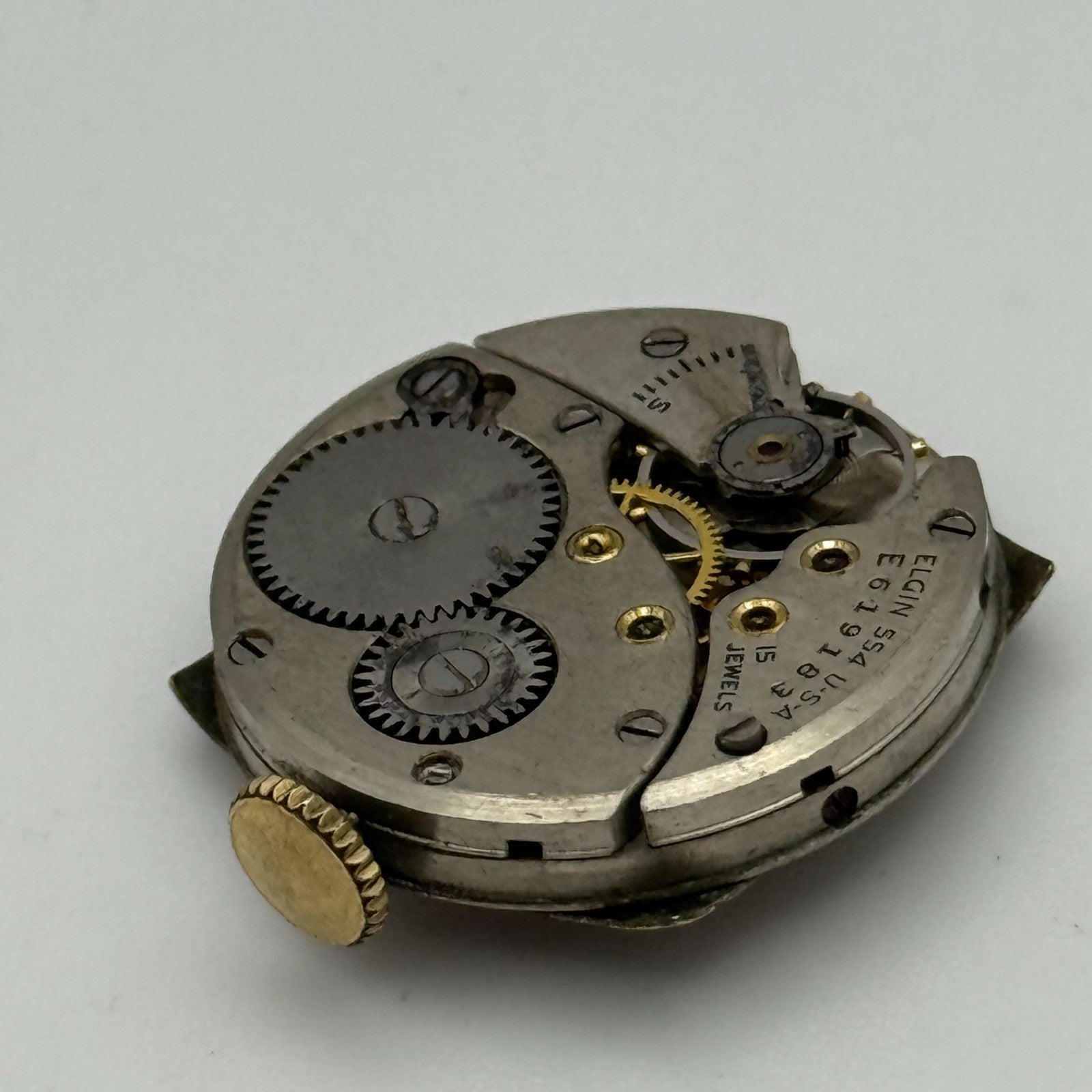 1942 Vintage 8/0s Elgin 554 Model 7 American Watch Movement PARTS REPAIR SPARES