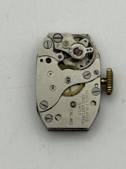 12.8mm Vintage Oris Cal 410 Manual Wind Swiss Watch Movement PARTS REPAIR