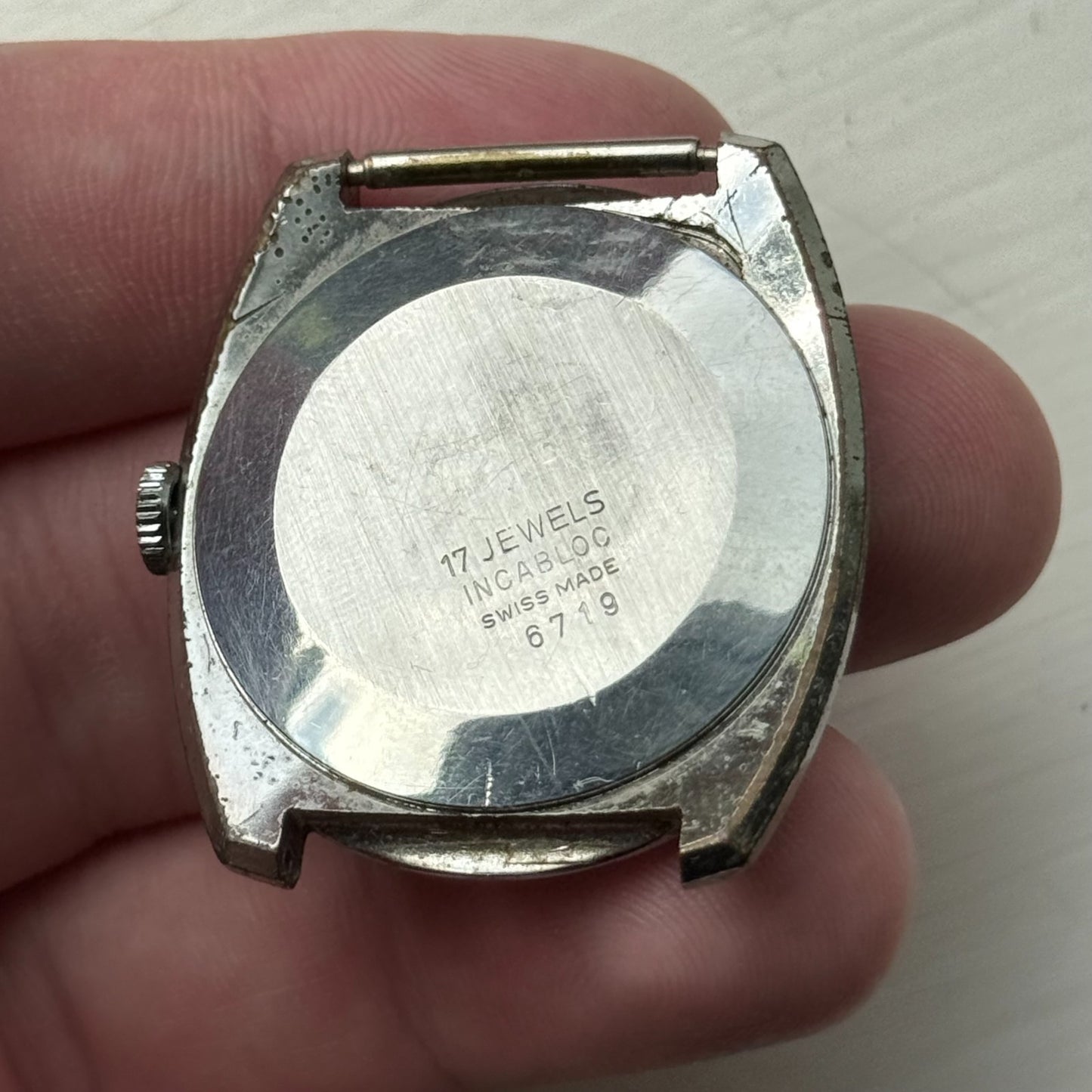 33mm Men's Vintage Peseux 7040 Rennie 17 Jewels Manual Wind Watch PARTS REPAIR