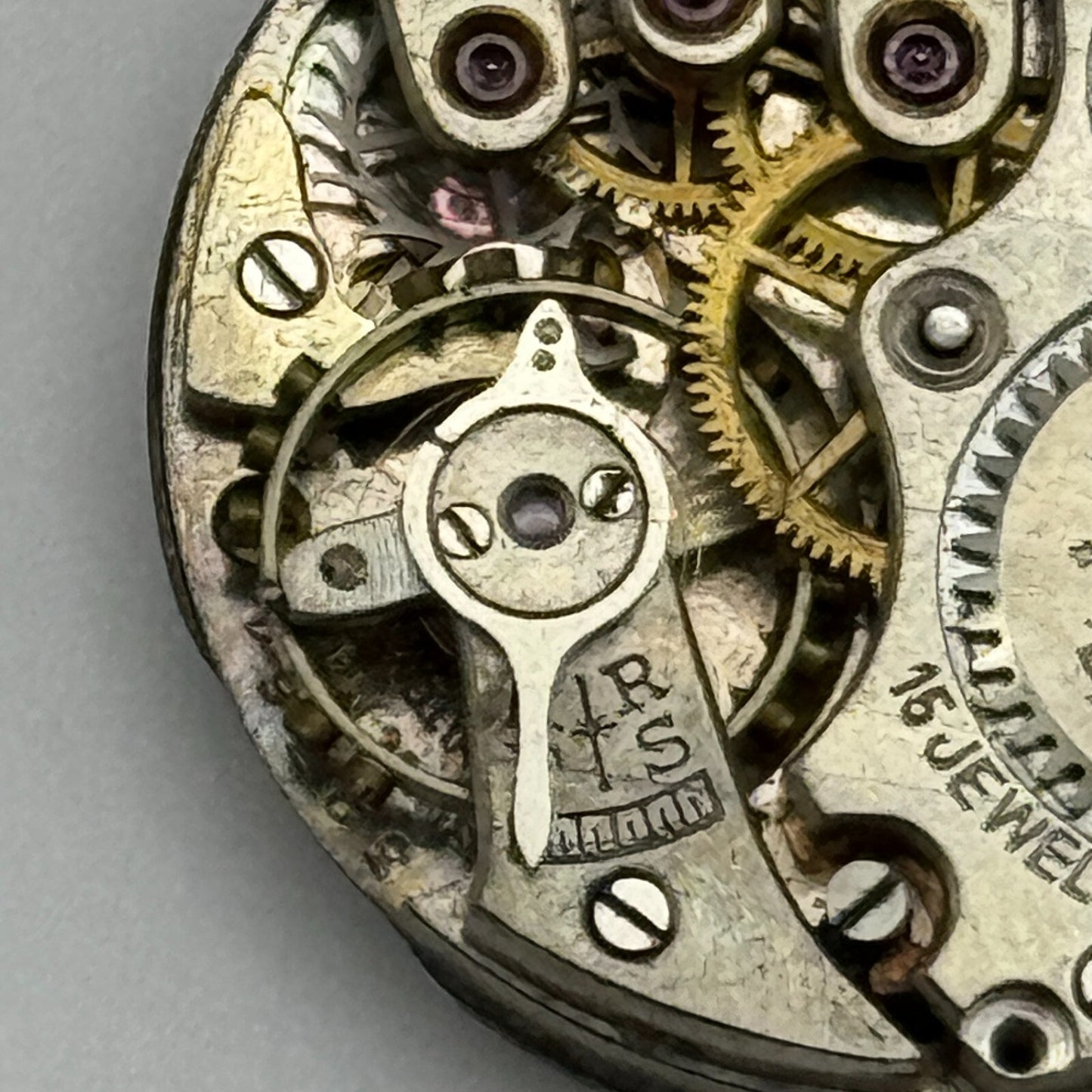 23.6mm Buren 15 Jewels Manual Wind Watch Movement Swiss Vintage PARTS SPARES