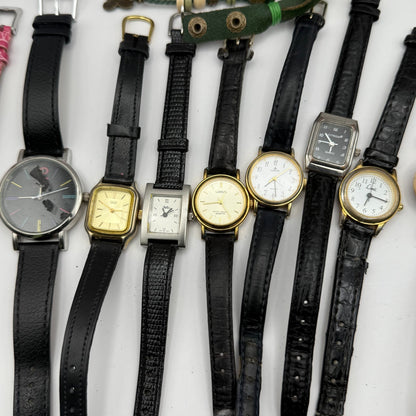 Bundle Of 15 Quartz Watches Job Lot Modern / Vintage Untested Parts / Repair