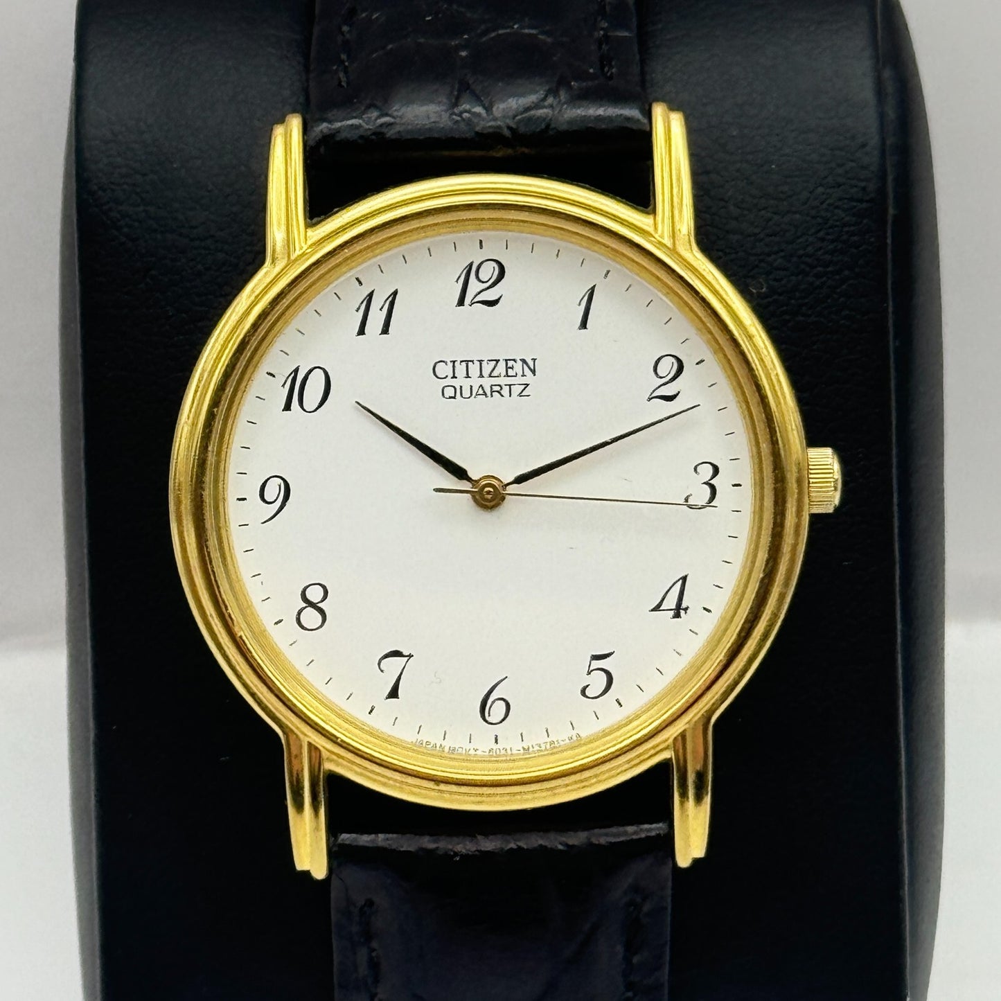 33mm Working Citizen 6031-S018161 White Dial Quartz Watch New Battery 9 Inches