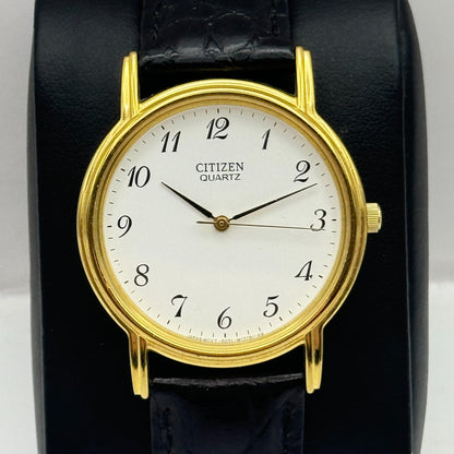 33mm Working Citizen 6031-S018161 White Dial Quartz Watch New Battery 9 Inches