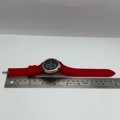 Lorus Men's Plastic Chronograph Quartz Watch v657-0020 Red 39mm Runs To Repair