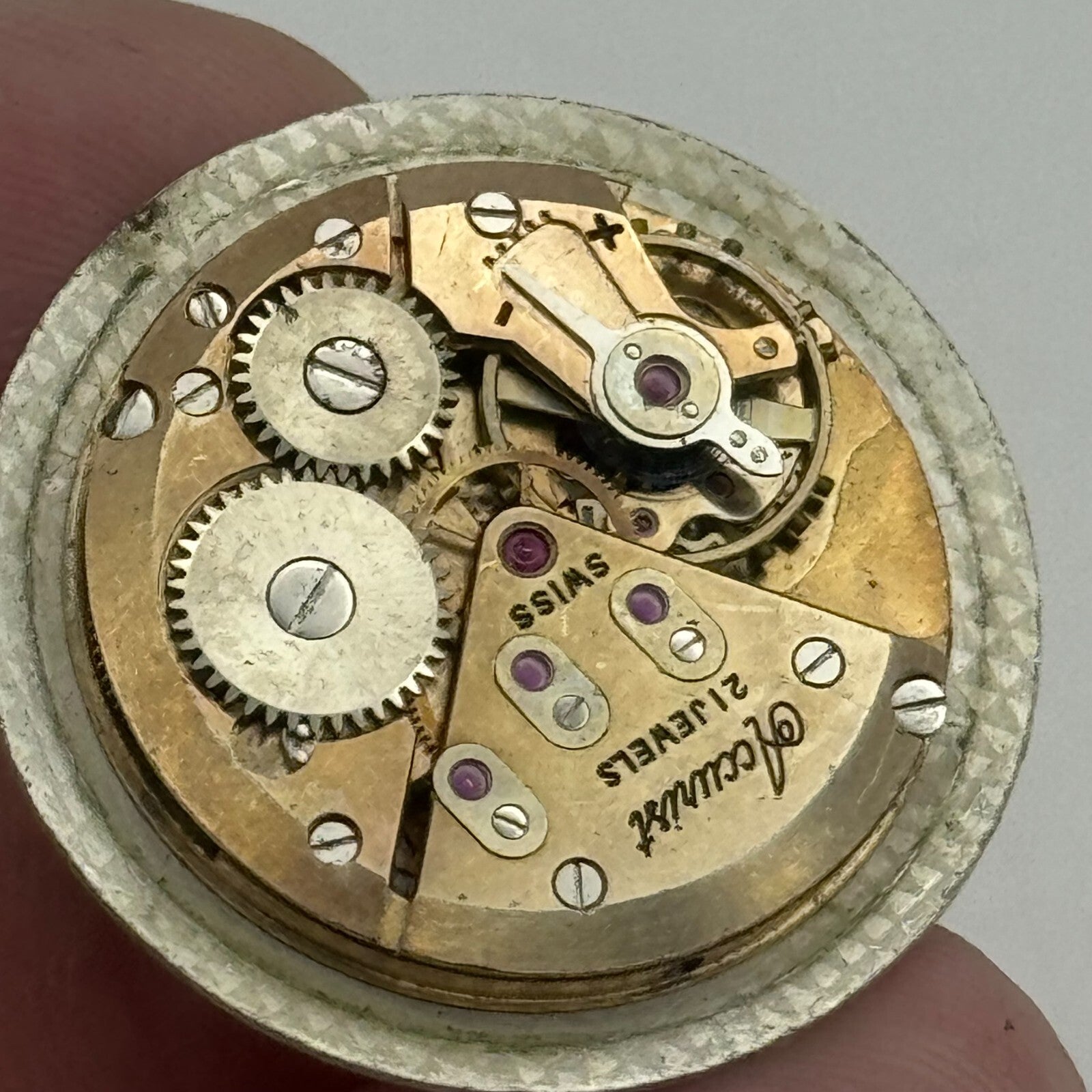 23.6mm Accurist ETA 2390 Manual Wind Watch Movement Swiss Vintage PARTS SPARES
