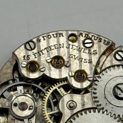 Possibly Movado Watch Movement Manual Wind Vintage Swiss Parts Repair 24.3mm