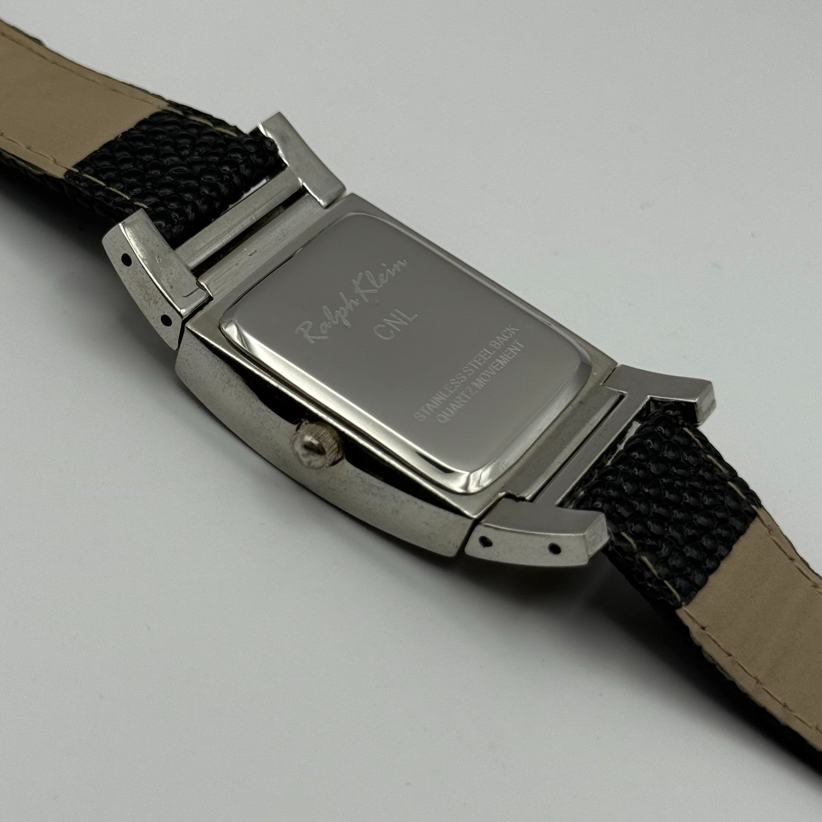 Ralph Klein CNL Ladies Quartz Watch Black Dial Crystal Bezel Working 29mm