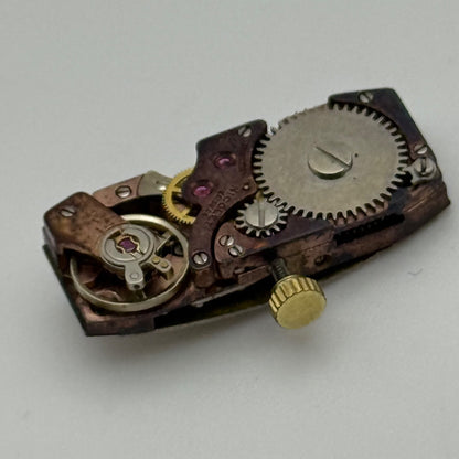 9mm  Vintage Bulova Ladies Baguette Tank Nicolet Swiss Watch Movement FOR PARTS