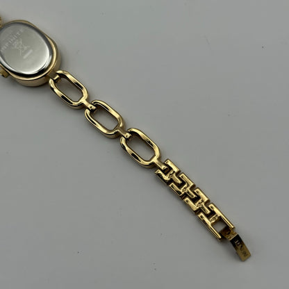 Infinite Ladies Quartz Watch Oval Dial Gold Tone Bracelet Japan Working 19mm