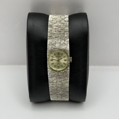 16mm Vintage Accurist 17 Jewels Bark Affect Swiss Manual Wind Watch PARTS REPAIR