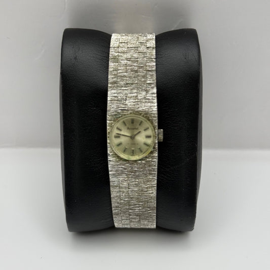 16mm Vintage Accurist 17 Jewels Bark Affect Swiss Manual Wind Watch PARTS REPAIR