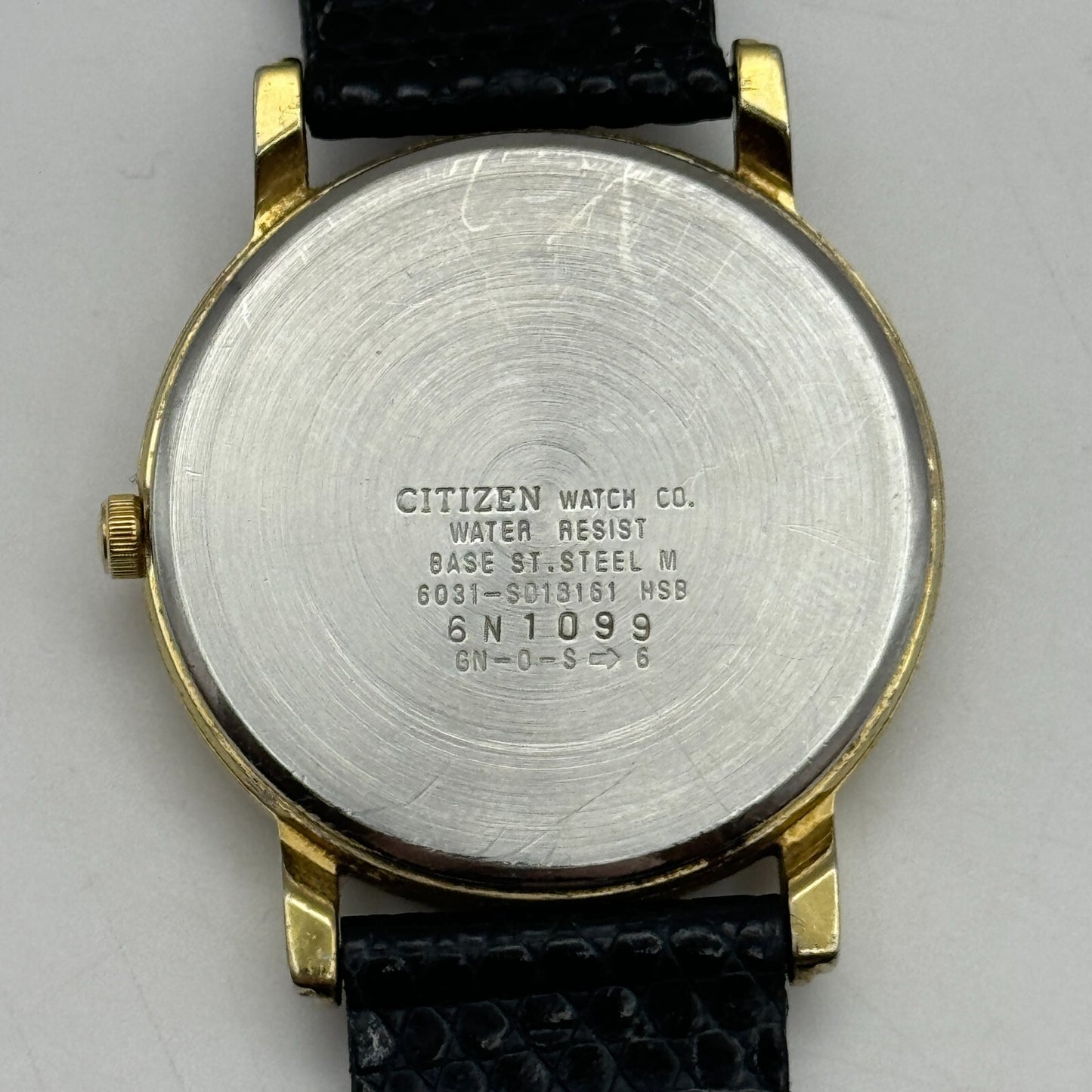 33mm Working Citizen 6031-S018161 White Dial Quartz Watch New Battery 8.5 Inches