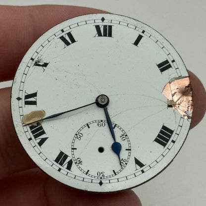 43mm Hunter 15 Jewels Swiss Balance Ok Pocket Watch Movement PARTS REPAIR