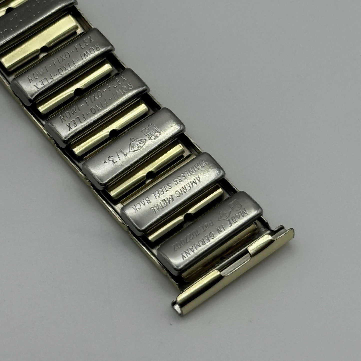 20mm Lug Rowi Fixo Flex Vintage New Old Stock NOS Expandable Strap Red Gold