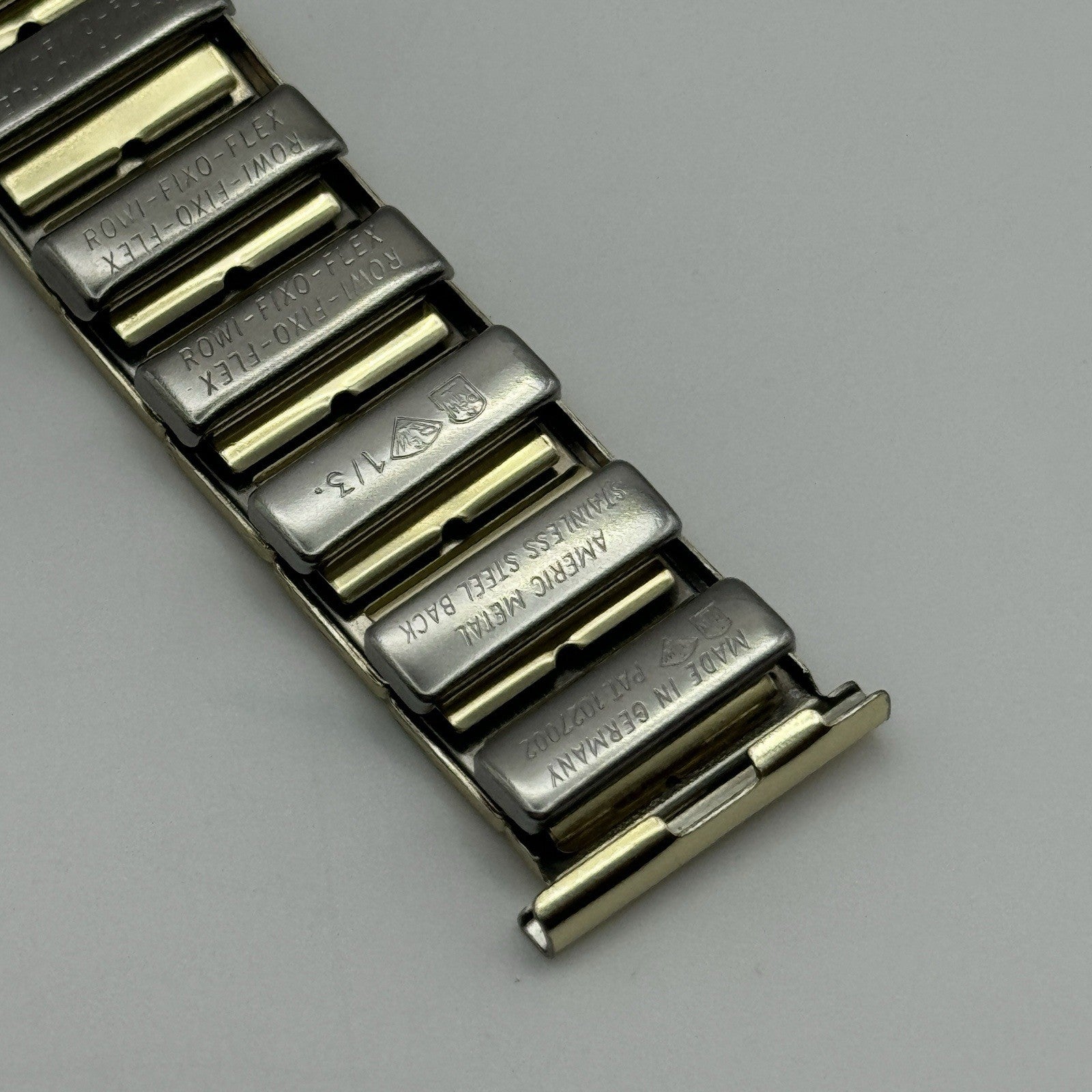 20mm Lug Rowi Fixo Flex Vintage New Old Stock NOS Expandable Strap Red Gold
