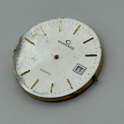 ETA 555.115 Quartz Watch Movement Garrard Date Vintage Swiss Parts Repair 31.5mm