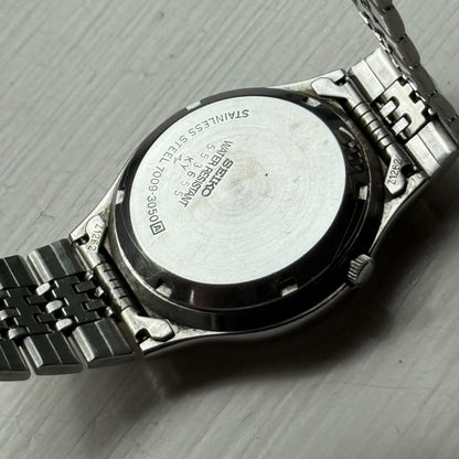 Men's Vintage Seiko 5 Watch Automatic Day Date 7009-3050 Bracelet 36mm To Repair