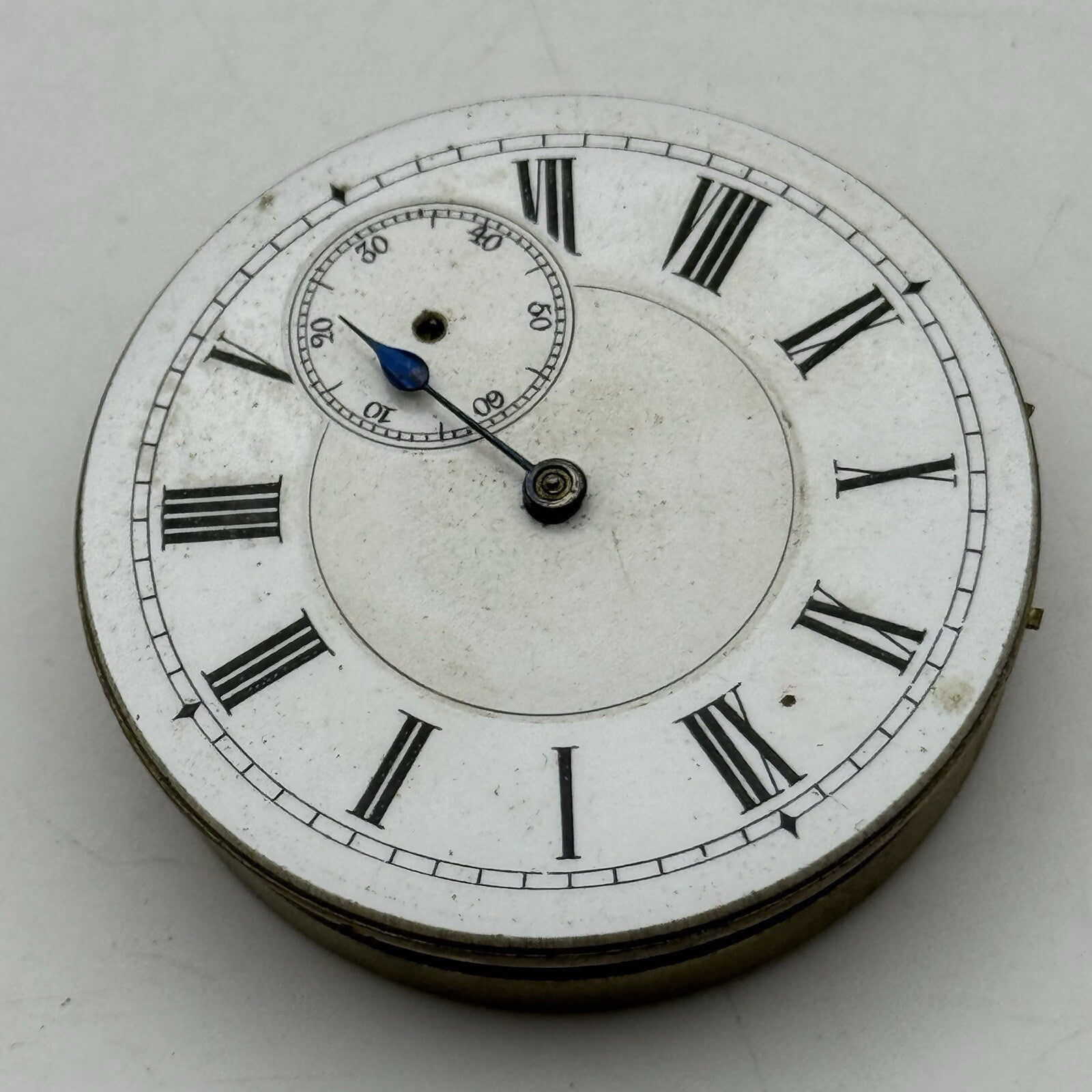 43.2mm Manual Wind Unidentified Pocket Watch Movement Dust Cover Dial FOR PARTS