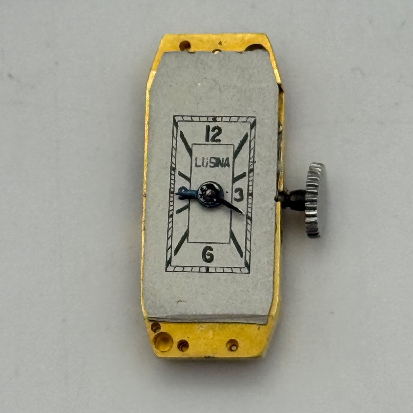 9mm Running  Lucien Piccard LP 37 Baguette Tank Watch Movement Manual Wind PARTS
