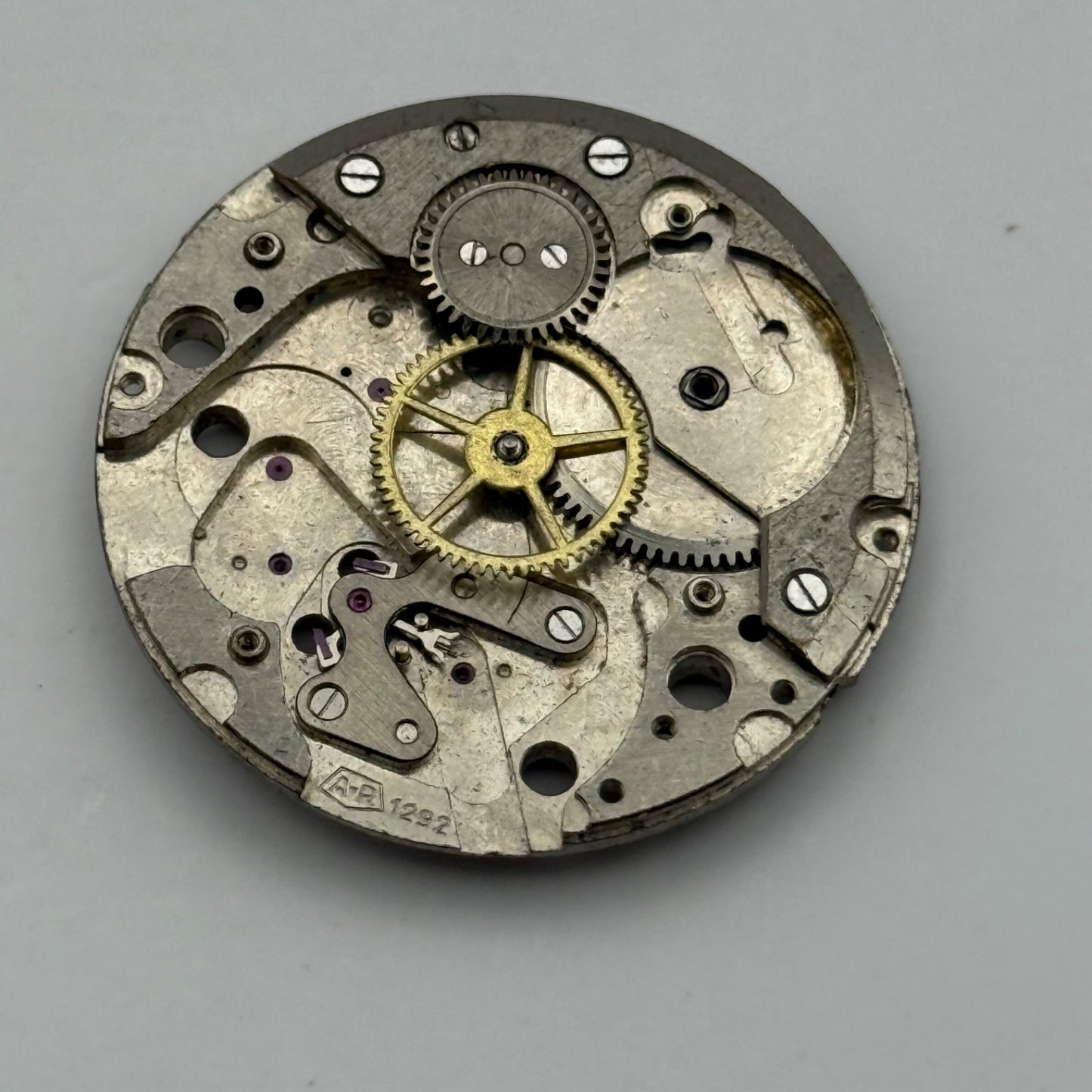 AR 1292 Watch Movement Manual Wind Vintage Incomplete Parts Repair 30.5mm