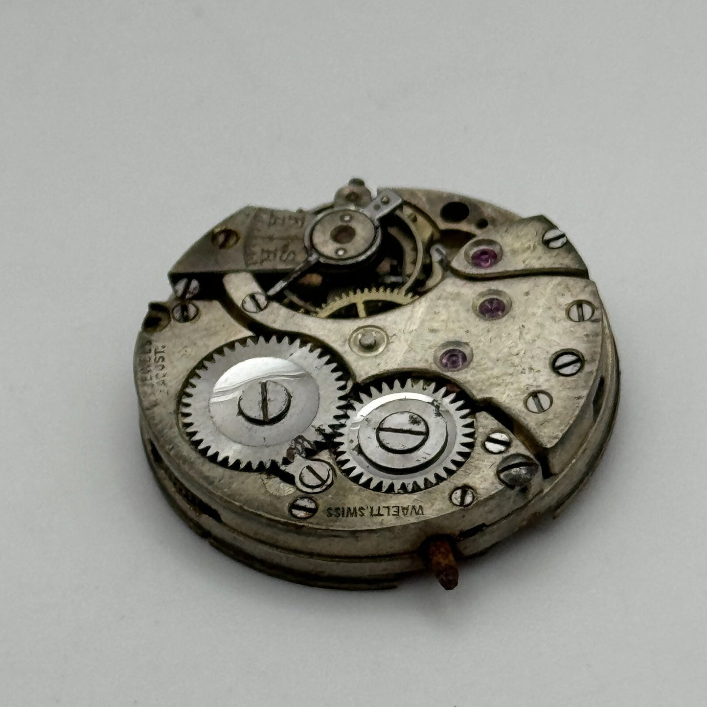 23.6mm Waleti SPG 15 Jewel Manual Wind Watch Movement Swiss Vintage PARTS REPAIR