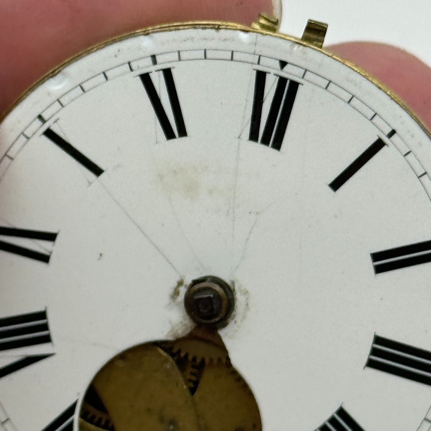 43mm Antique Unusual Nugent Wells & Son Newport Pocket Watch Movement PARTS