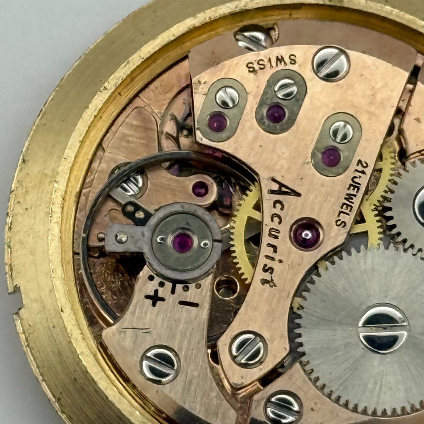 AS 1691/93 Watch Movement Accurist Manual Wind Vintage Swiss Parts Repair 30.3mm
