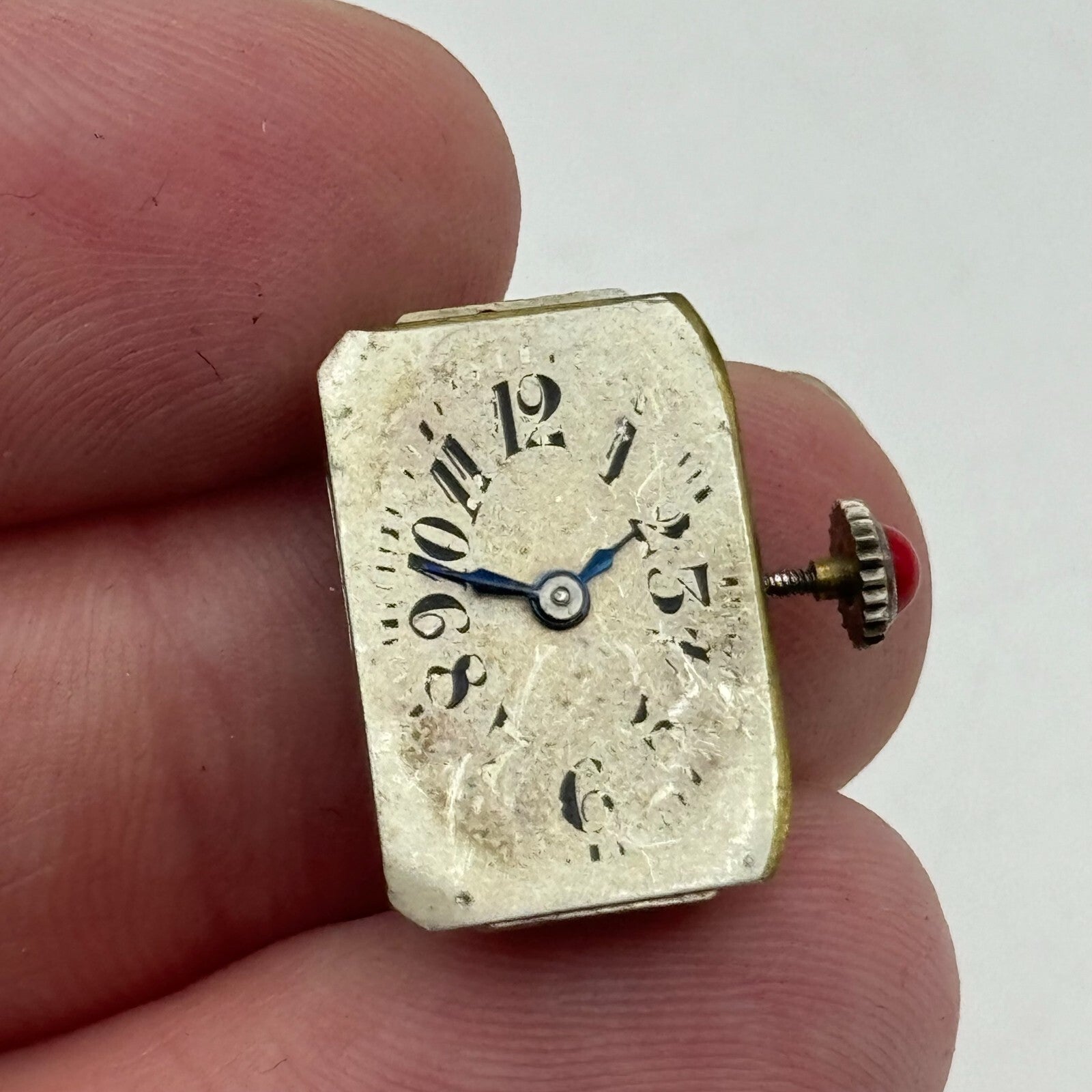 13mm Running Muro Watch Co Art Deco Manual Wind Red Crown Watch Movement PARTS