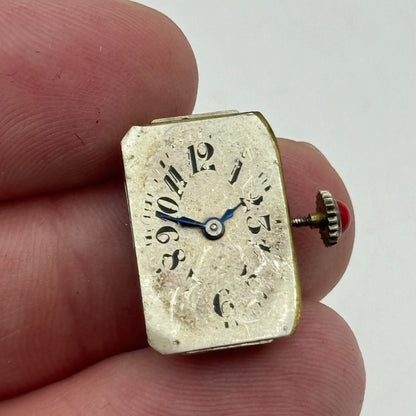 13mm Running Muro Watch Co Art Deco Manual Wind Red Crown Watch Movement PARTS