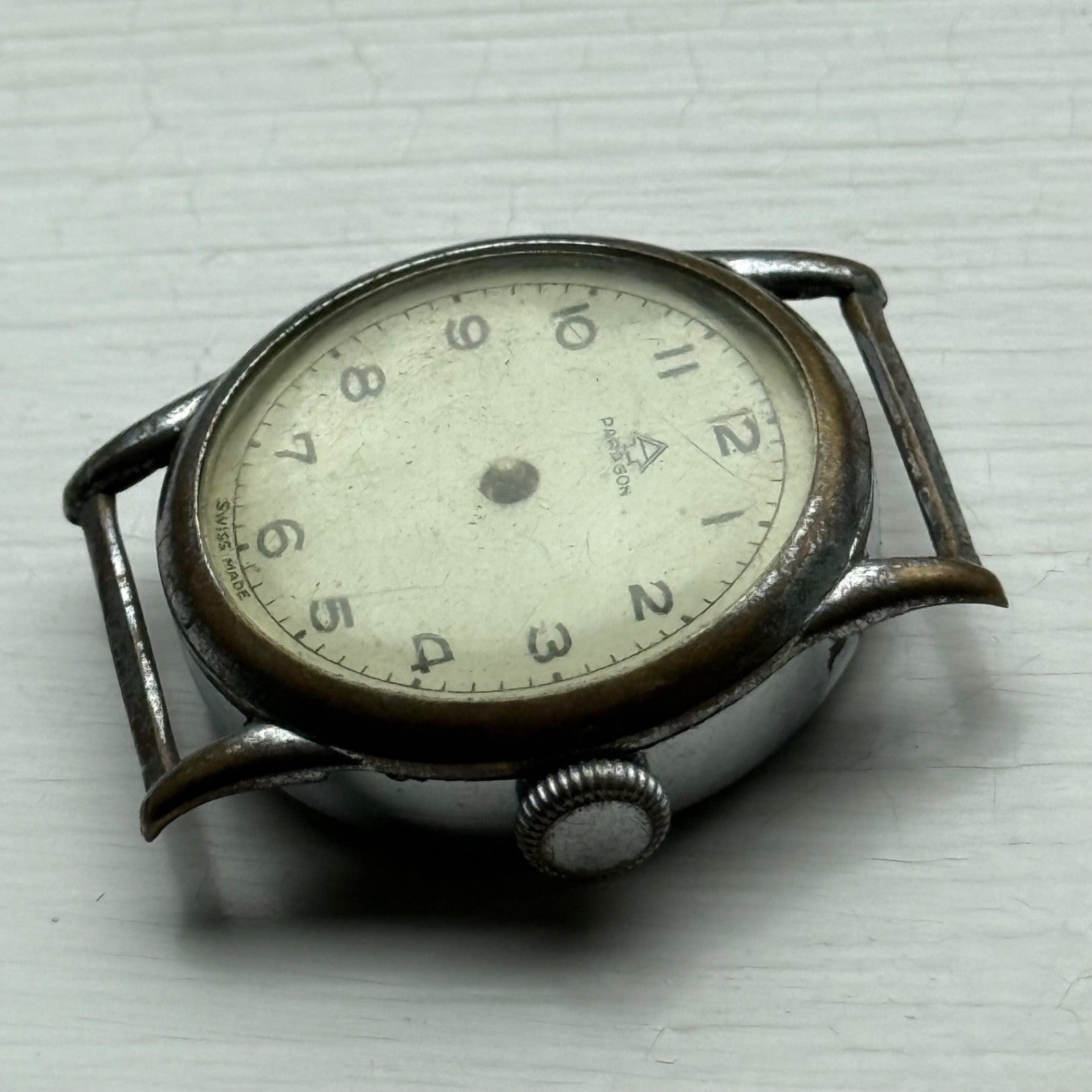 32mm Men's Vintage Paragon Swiss Made Manual Wind Watch FOR PARTS / REPAIR