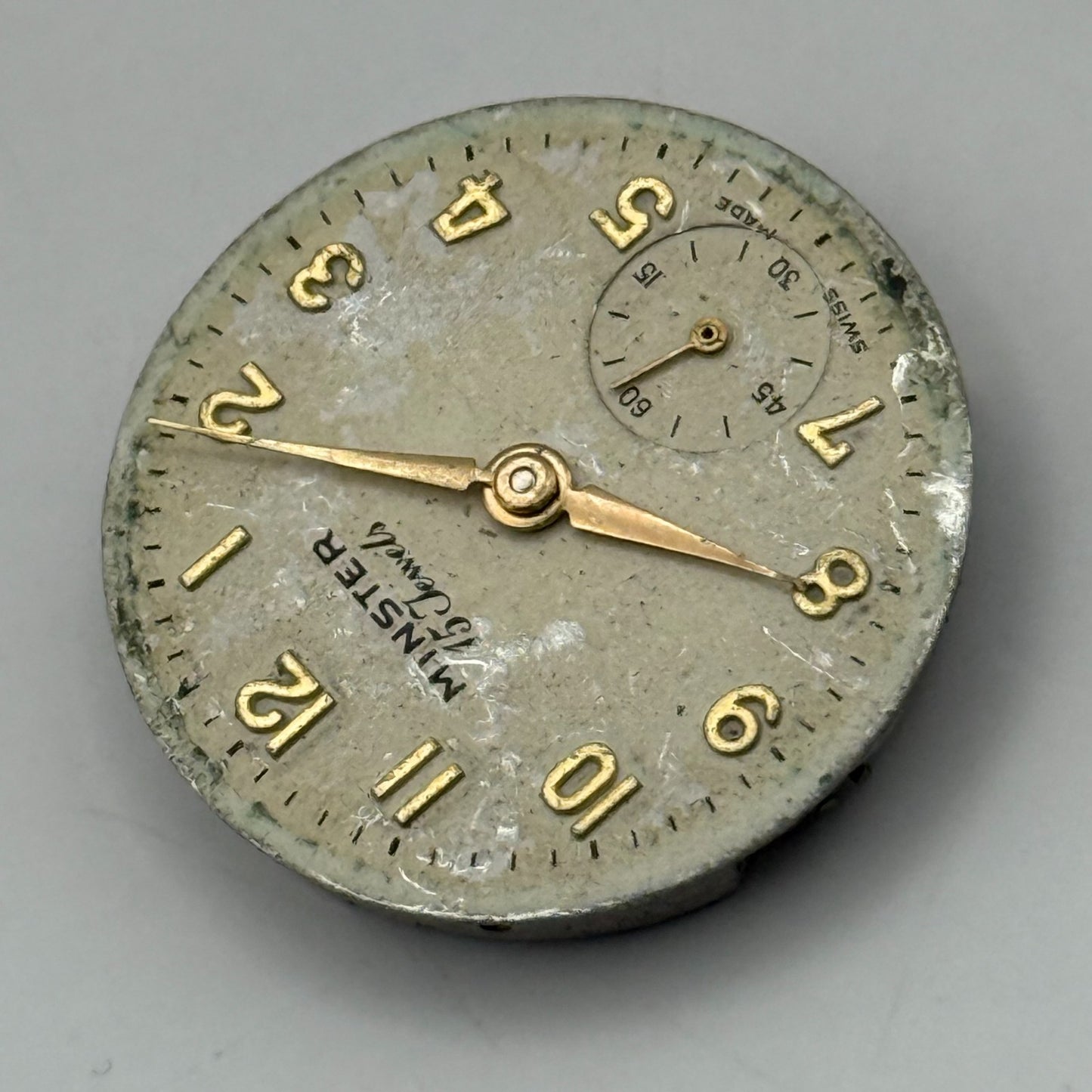 AS 1002 984 Watch Movement Minster Manual Wind Vintage Swiss Parts Repair 24mm